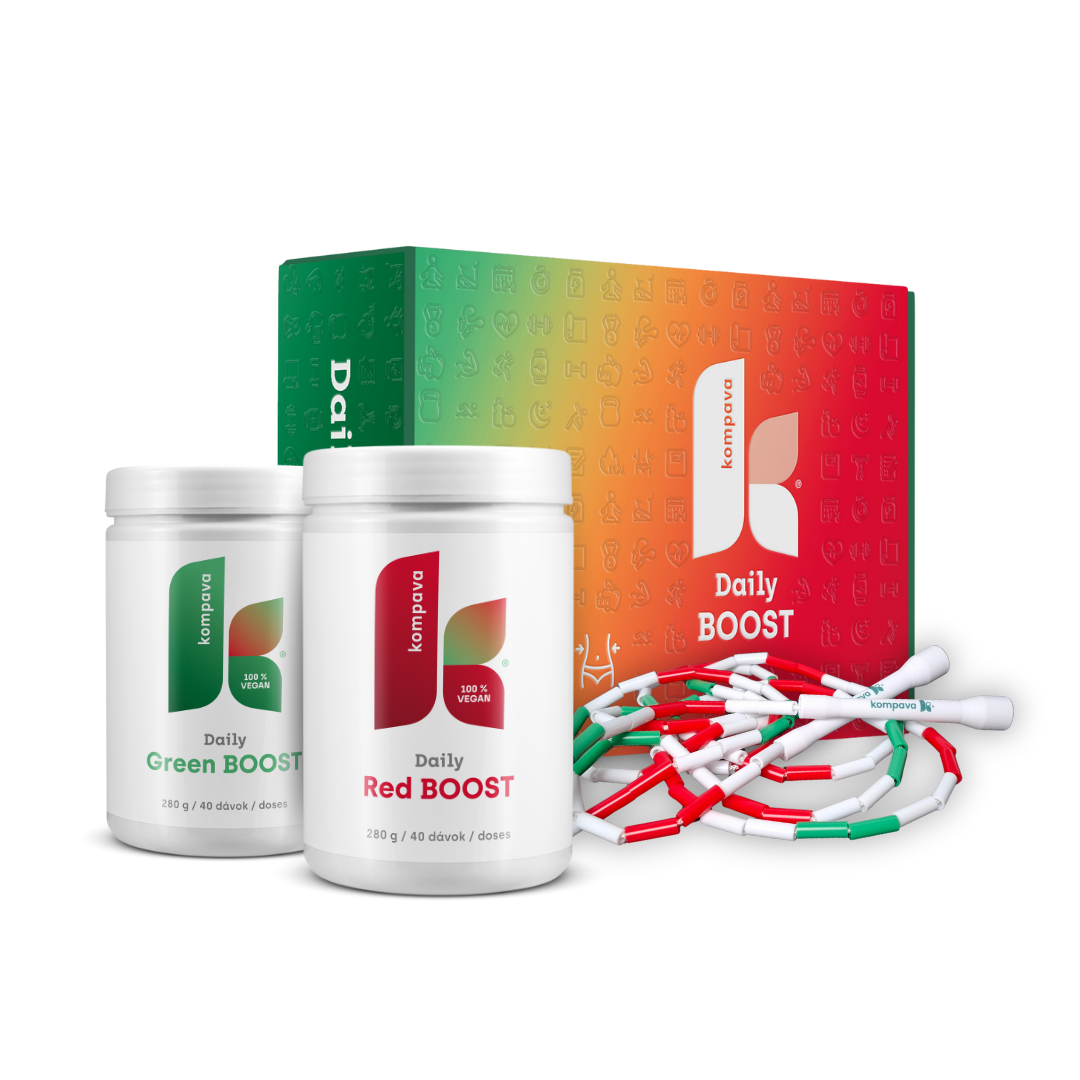 Levně Kompava Daily Green BOOST + Daily Red BOOST + švihadlo