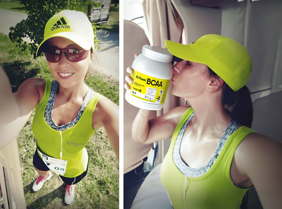 Veronika Bartková s produktem K4 Power BCAA od Kompavy
