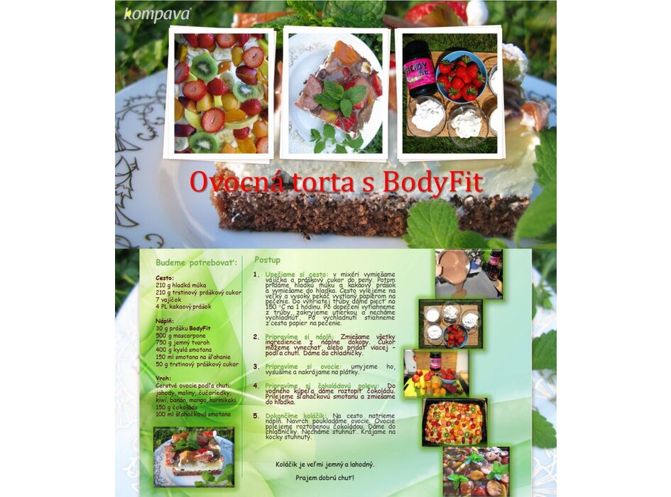 fitness recepty, fit recepty, proteínový koláč, proteínová torta