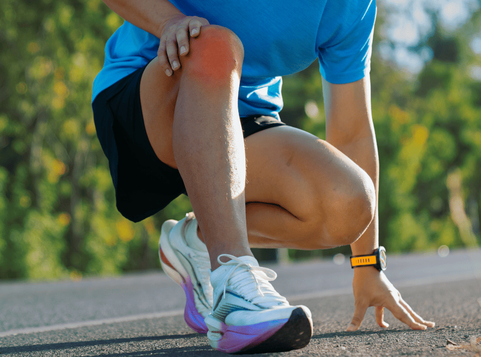 Zápal v tele, bolesť kĺbov a zapálené koleno po fyzickej záťaži.