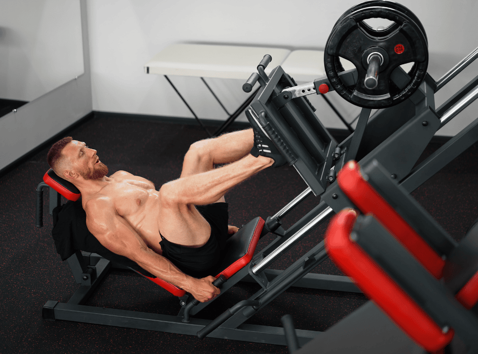 muž cvičí cvik na nohy leg press-alt