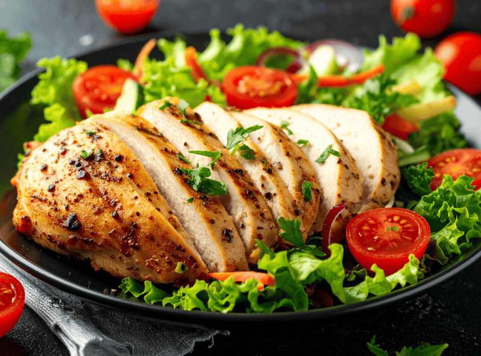 pečená nakrájená kuřecí prsa se zeleninou-cz-alt