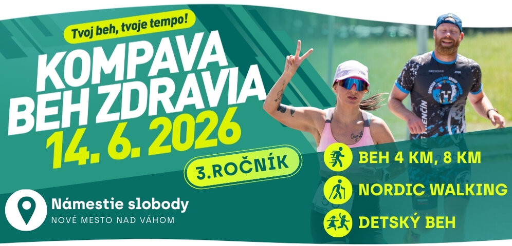 KOMPAVA Beh zdravia 2026: Tretí ročník obľúbeného podujatia je tu!
