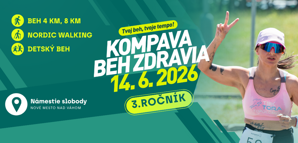 KOMPAVA Beh zdravia 2026: Tretí ročník obľúbeného podujatia je tu!