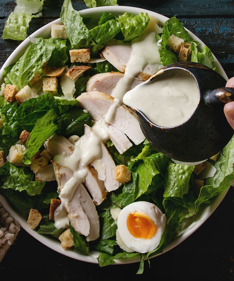 Kremowy dressing z dodatkiem białka