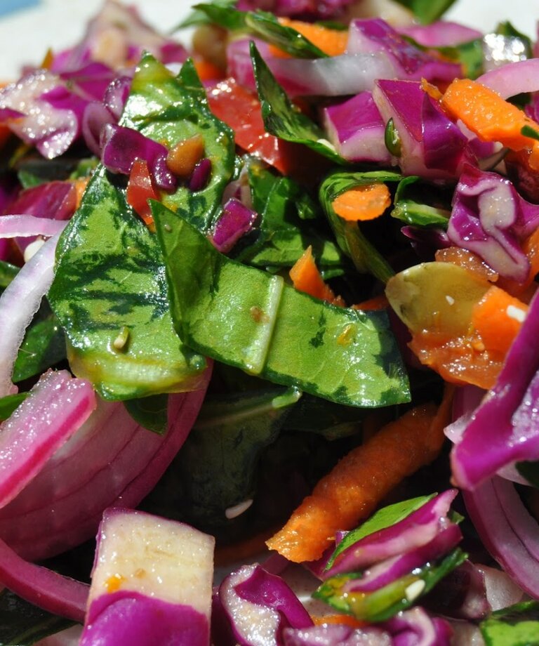 Kolorowa sałatka ze świeżej kapusty