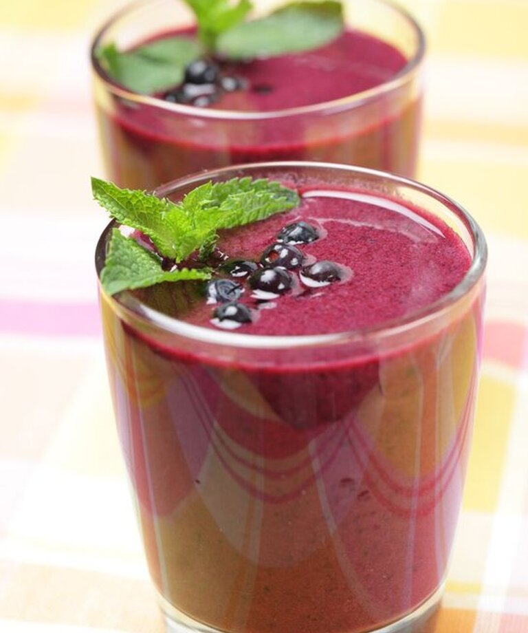 Borůvkovo - malinové smoothie s proteinem