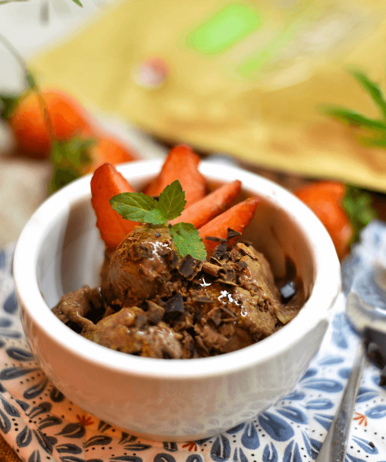 Veganská čokoládová zmrzlina