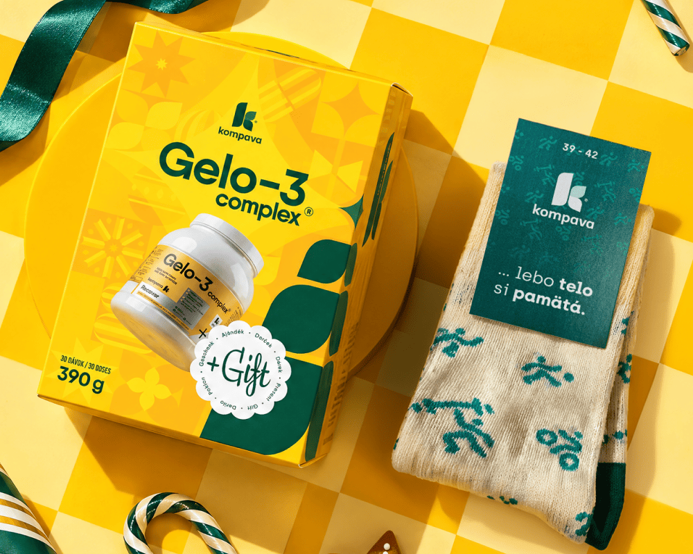 Gelo-3 complex® božična izdaja – darilna škatlica z nogavicami KOMPAVA