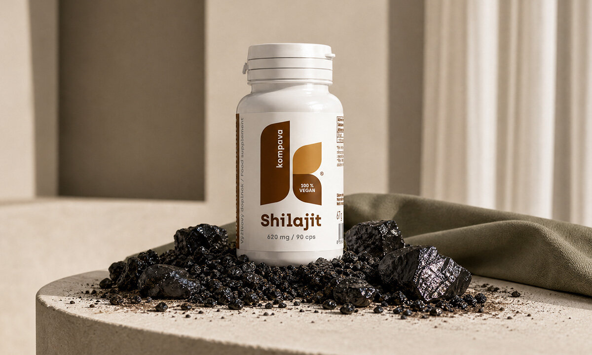 Kapsule Shilajit 620 mg/90 kapsul podpora energije in vitalnosti v vsakdanjem zivljenju – KOMPAVA