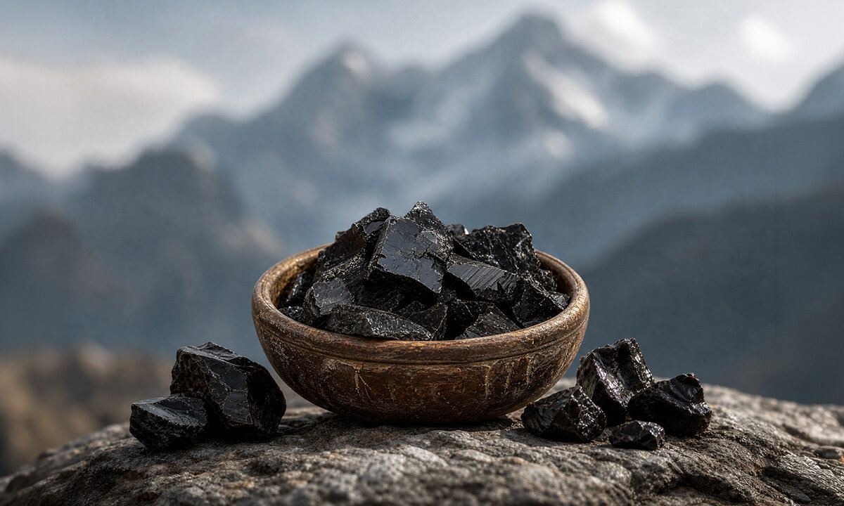Shilajit 620 mg/90 kapsul naravna smola iz gorskih obmocij za podporo energije in vitalnosti – KOMPAVA