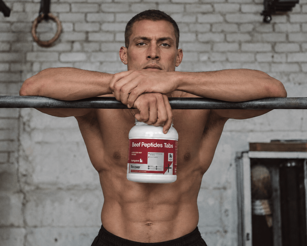 Beef Peptides Tabs – białko wołowe w tabletkach dla sportowców, wspierające wzrost mięśni i regenerację – KOMPAVA