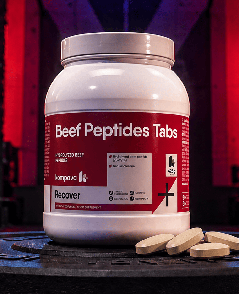 Beef Peptides Tabs – hidrolizirani goveji peptidi v tabletah za rast mišic in regeneracijo – KOMPAVA