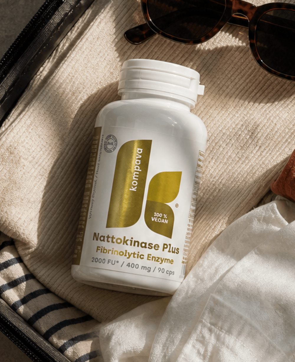 Nattokinase Plus – fibrinolitični encim natokinaza NSK-SD® z inulinom za podporo zdravemu žilnemu sistemu – KOMPAVA