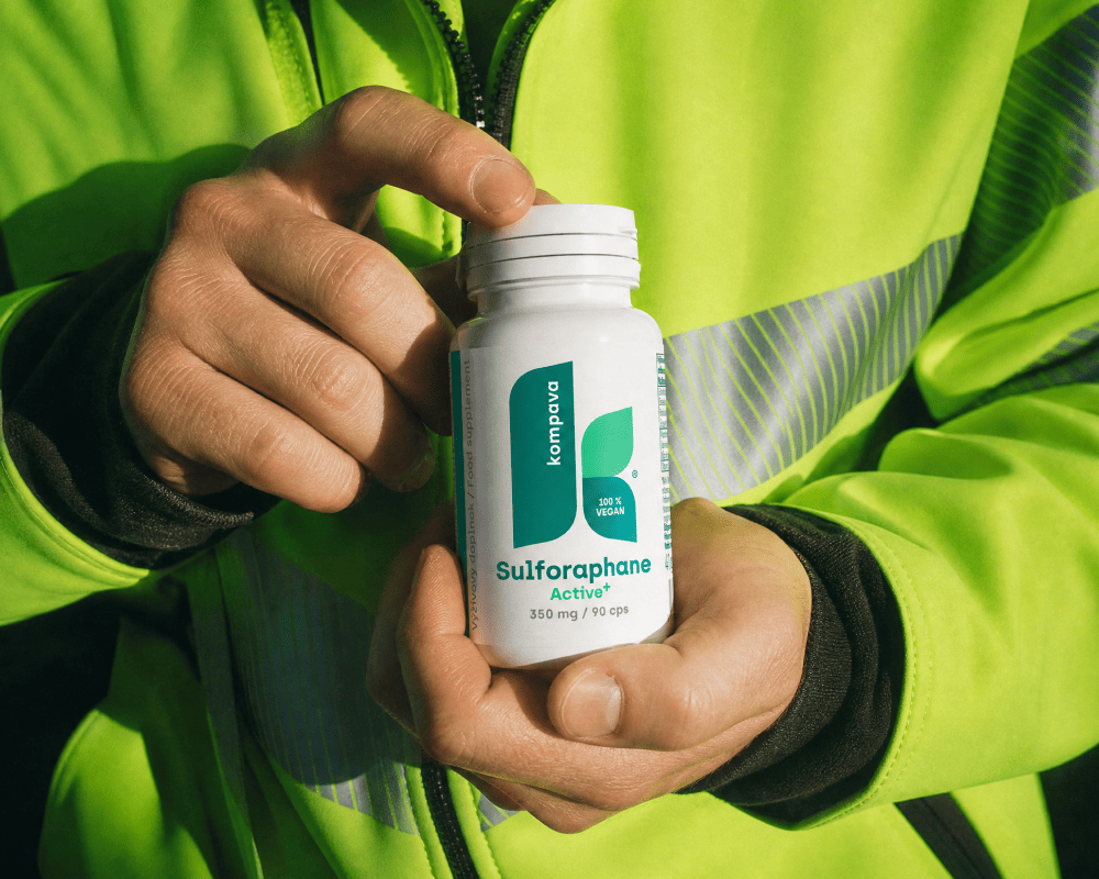 Sulforaphane Active+ is intended for active adults under increased physical or mental stress and to support natural detoxification – KOMPAVA