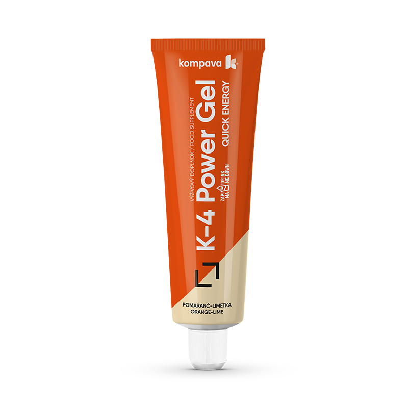 Kompava K4 Power Gel 70 g/15 ks, pomeranč-limetka