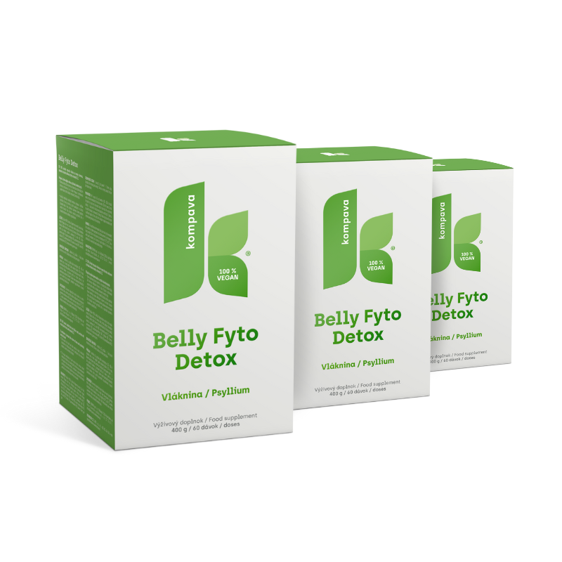 Levně Kompava 3-balení Belly Fyto Detox 400 g/60 dávek