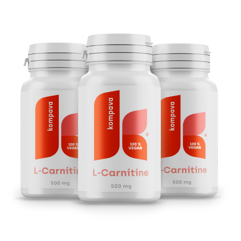 Levně Kompava 3-balení L-karnitin 500 mg/90 kps