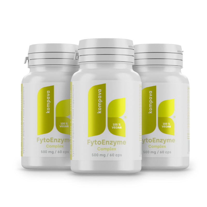 Kompava 3-balenie FytoEnzyme Complex 500 mg/60 kps