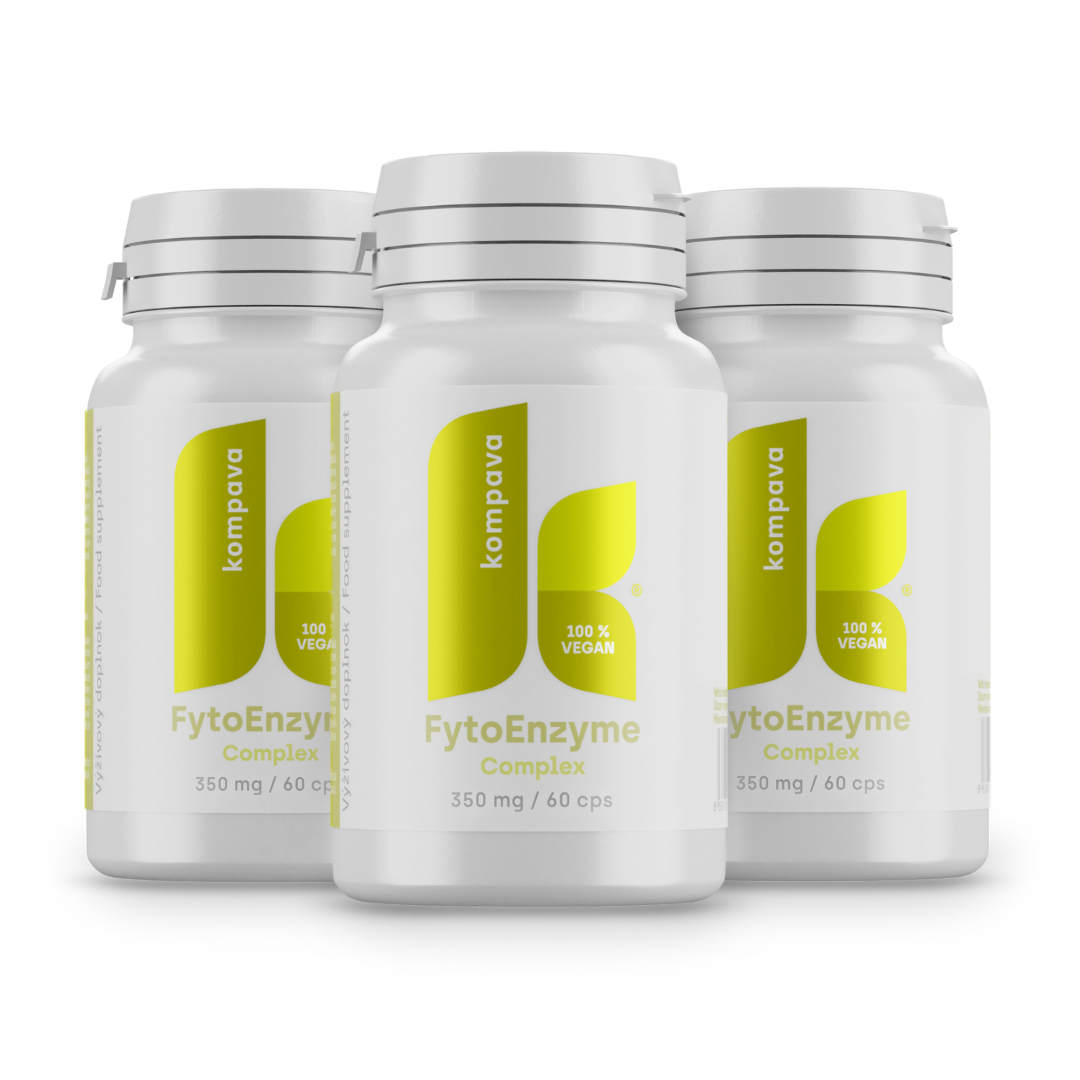 Levně Kompava 3-balení FytoEnzyme Complex 350 mg/60 kps