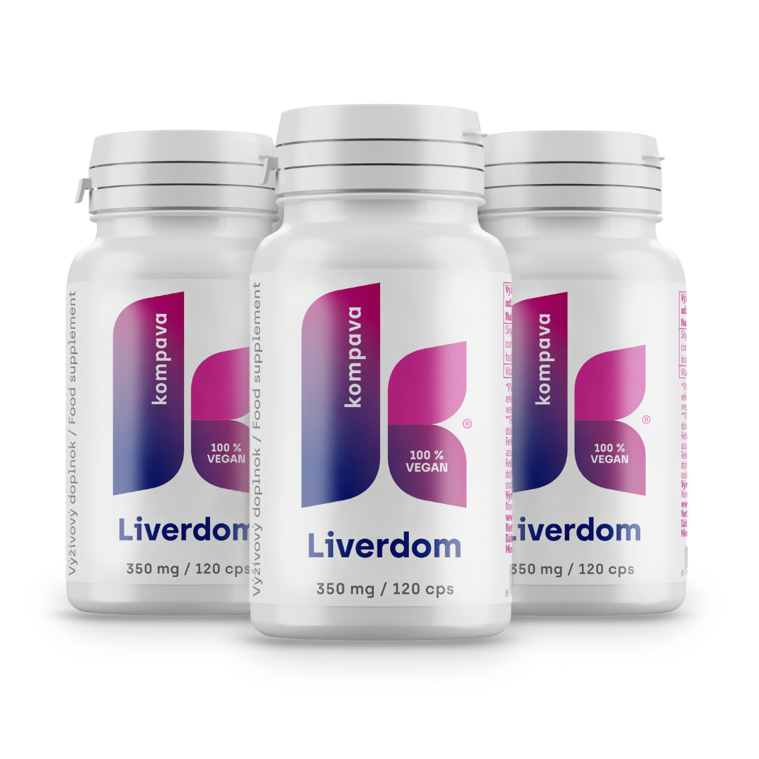 Levně Kompava 3-balení Liverdom 350 mg/120 kps