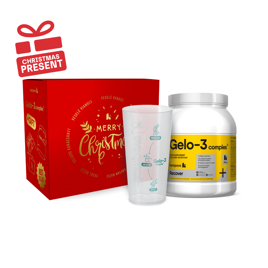 Kompava Vánoční Gelo-3 Complex 390 g/30 dávek, pina colada + pohár