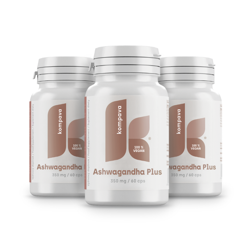 Levně Kompava 3-balení Ashwagandha Plus - 350mg/60kps