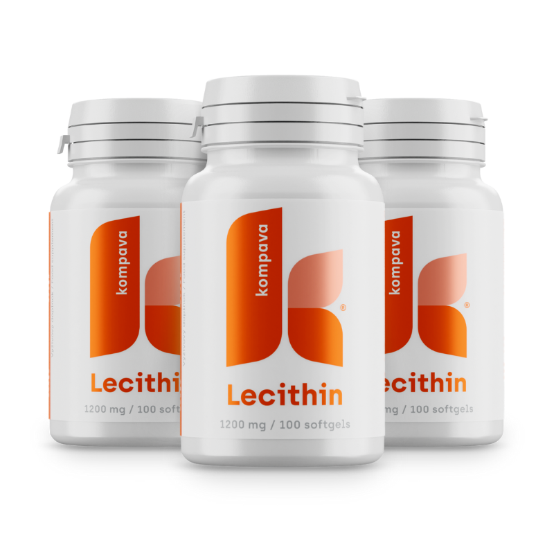Levně Kompava 3-balení Lecitin 1200mg/100 kps