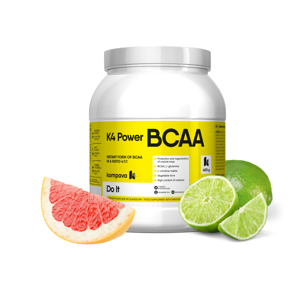 Kompava K4 Power BCAA 400 g/36 dávek, grep-limetka