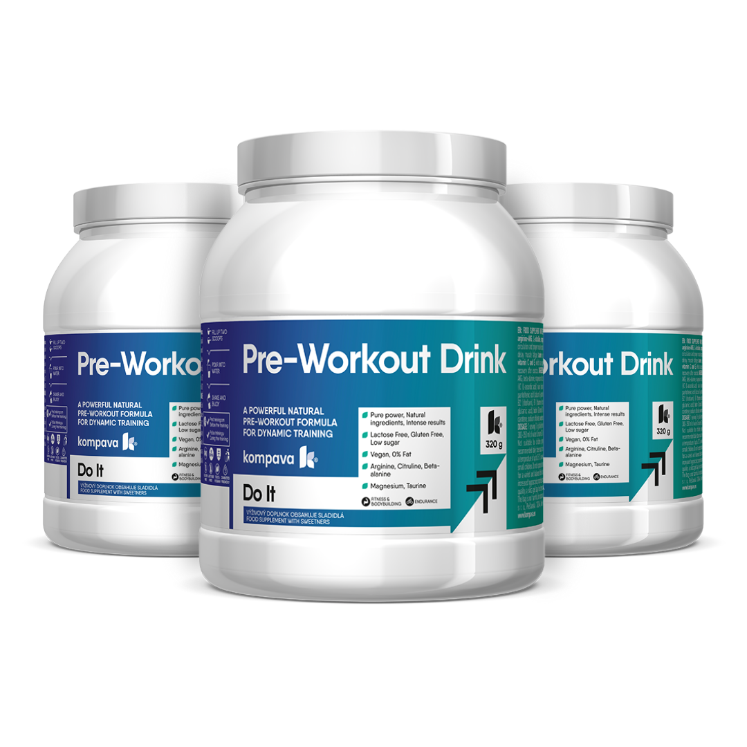 Levně Kompava 3-balení Pre-Workout Drink 320 g/20 dávek, pomeranč-limetka