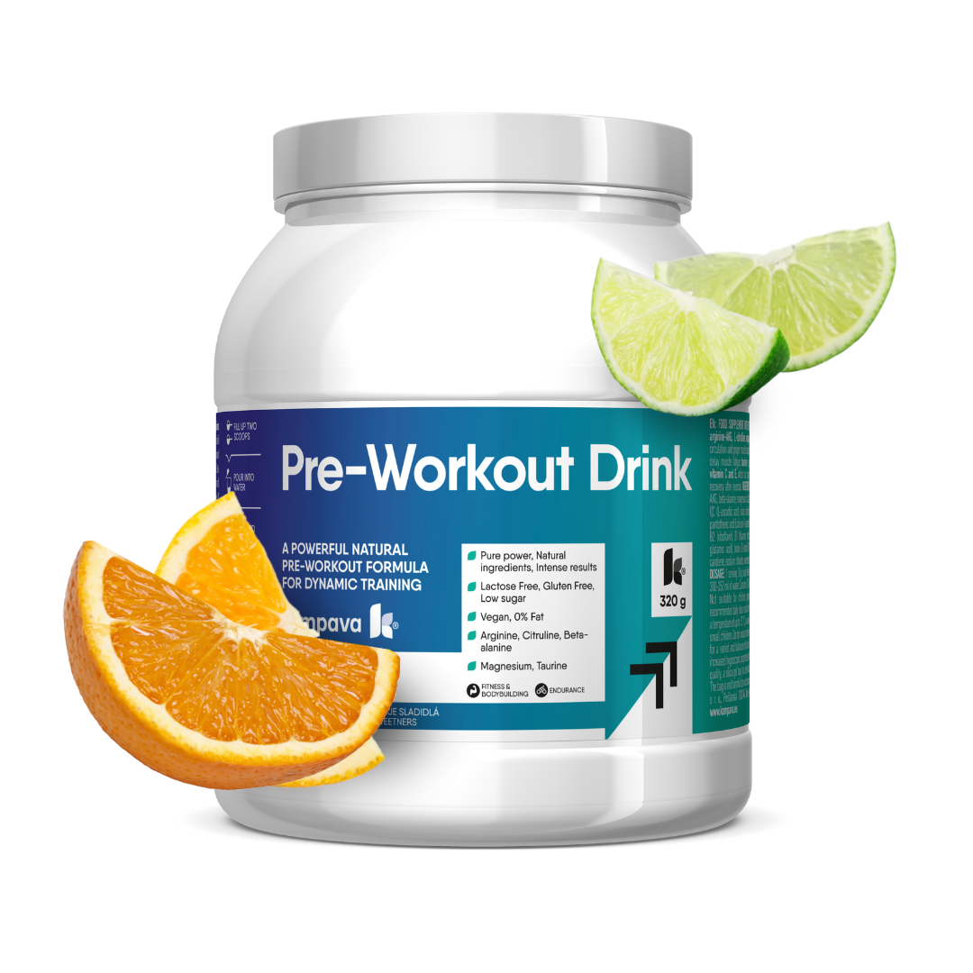 Kompava Pre-Workout Drink 320 g/20 dávek, pomeranč-limetka