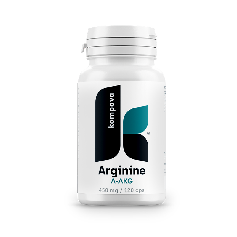 Kompava Arginín A-AKG, 450 mg/120 kps