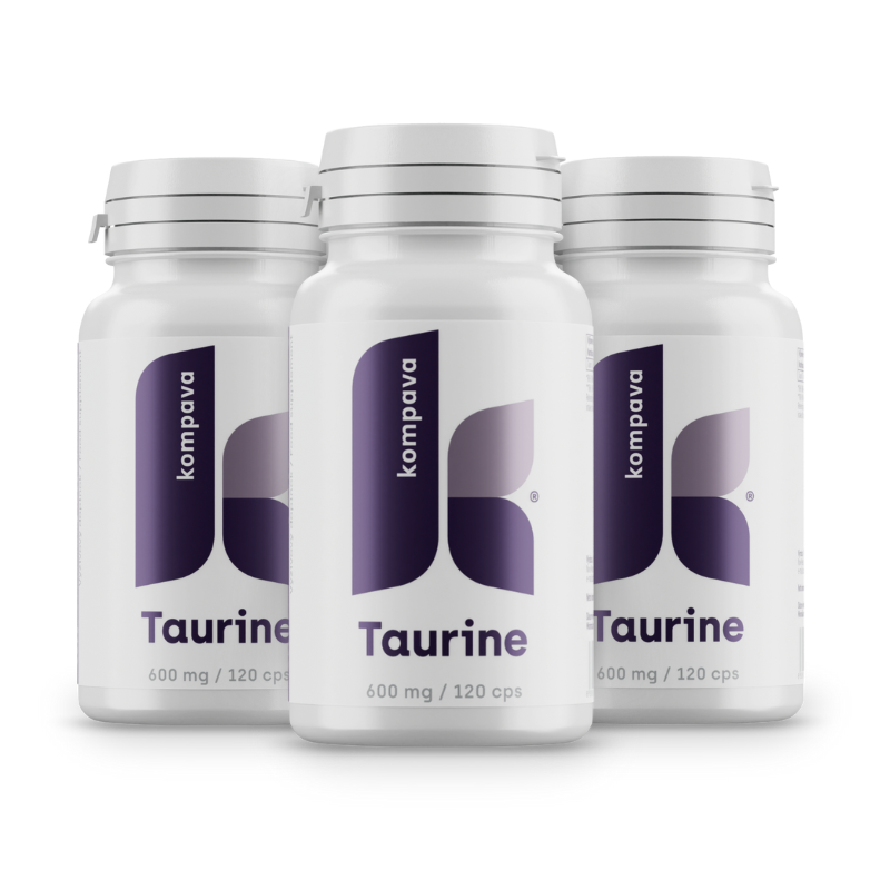 Levně Kompava 3-balení Taurin 600 mg/120 kps