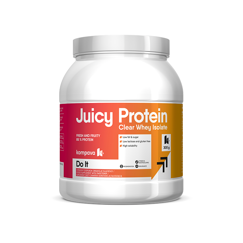 Kompava JUICY Protein, Redberries-Lime  300g /12 dávok