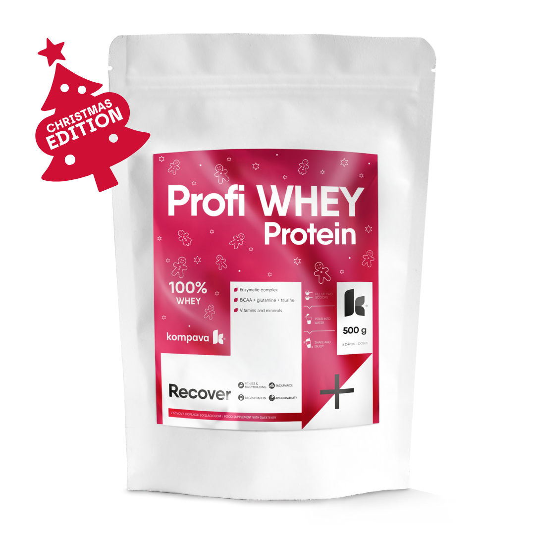 Kompava Profi WHEY Protein 500 g/16 dávek, vánoční perník