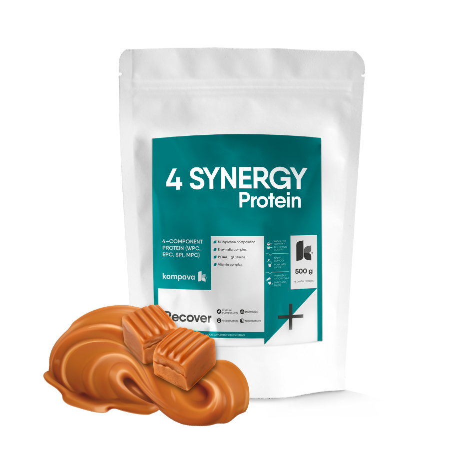 Kompava 4 SYNERGY Protein 500 g/16 dávek, slaný karamel
