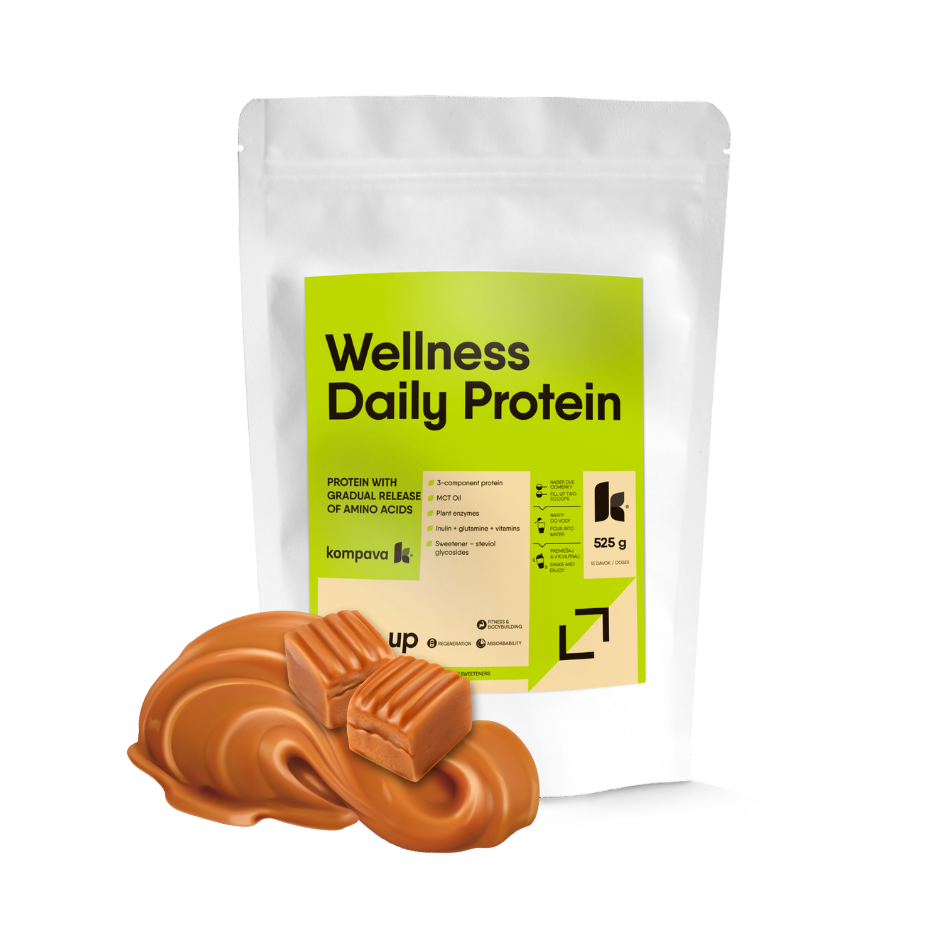 Kompava Wellness Daily Protein 525 g/15 dávek, slaný karamel