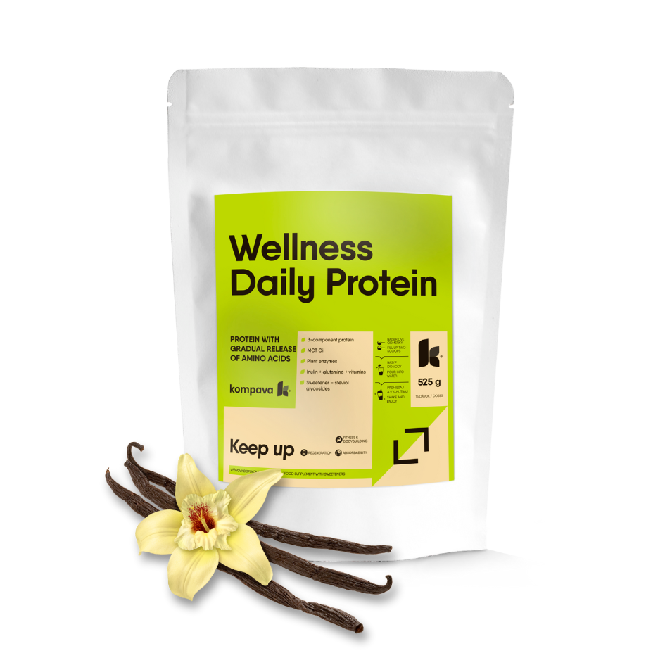 Kompava Wellness Daily Protein 525 g/15 dávek, vanilka