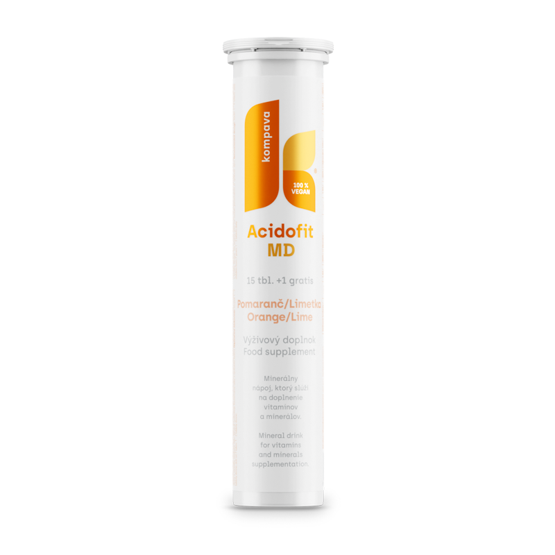 Kompava AcidoFit MD 15 + 1 tabliet, pomaranč-limetka